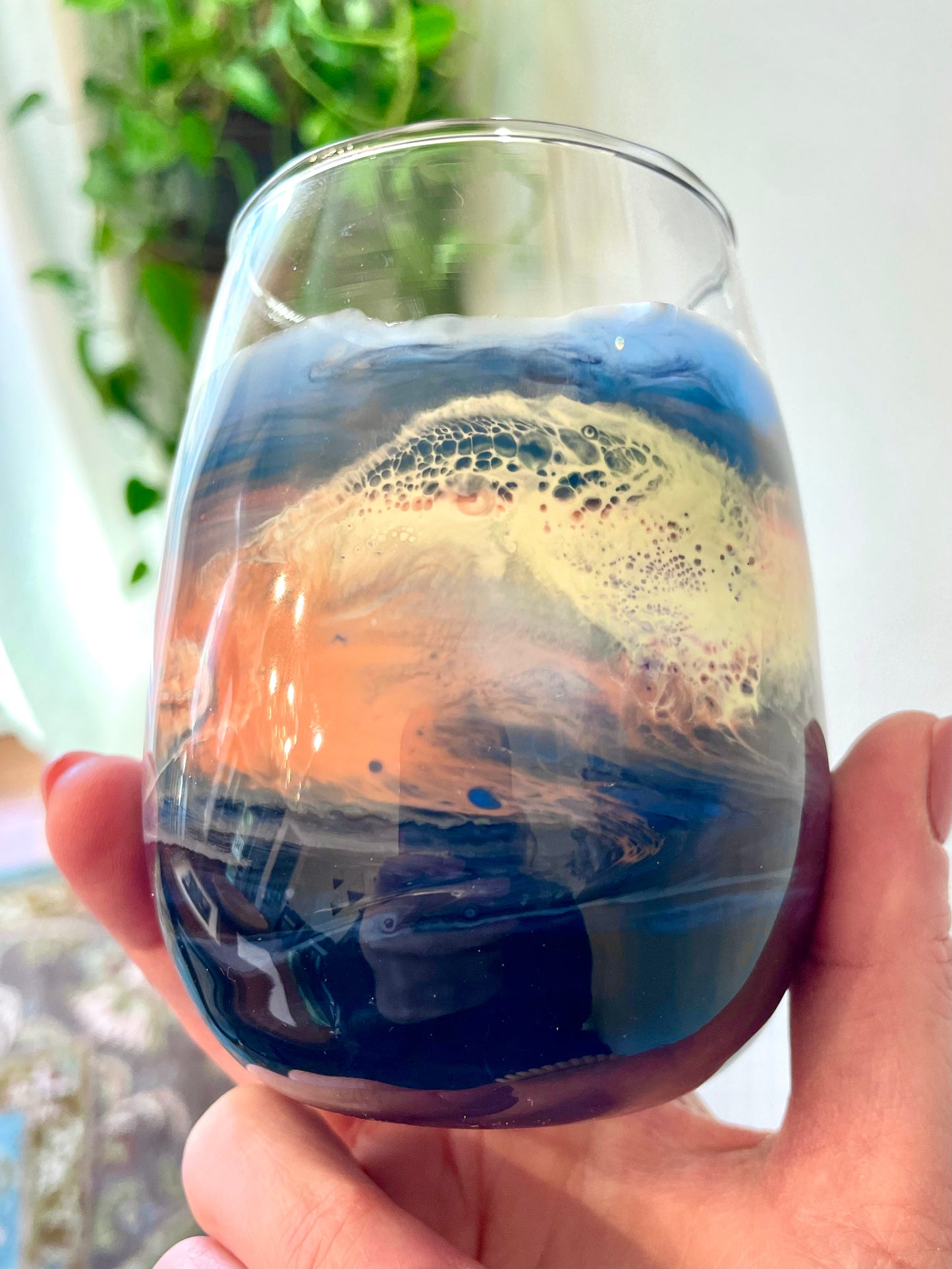 Pair Of Lowcountry Sunset Wine Glasses