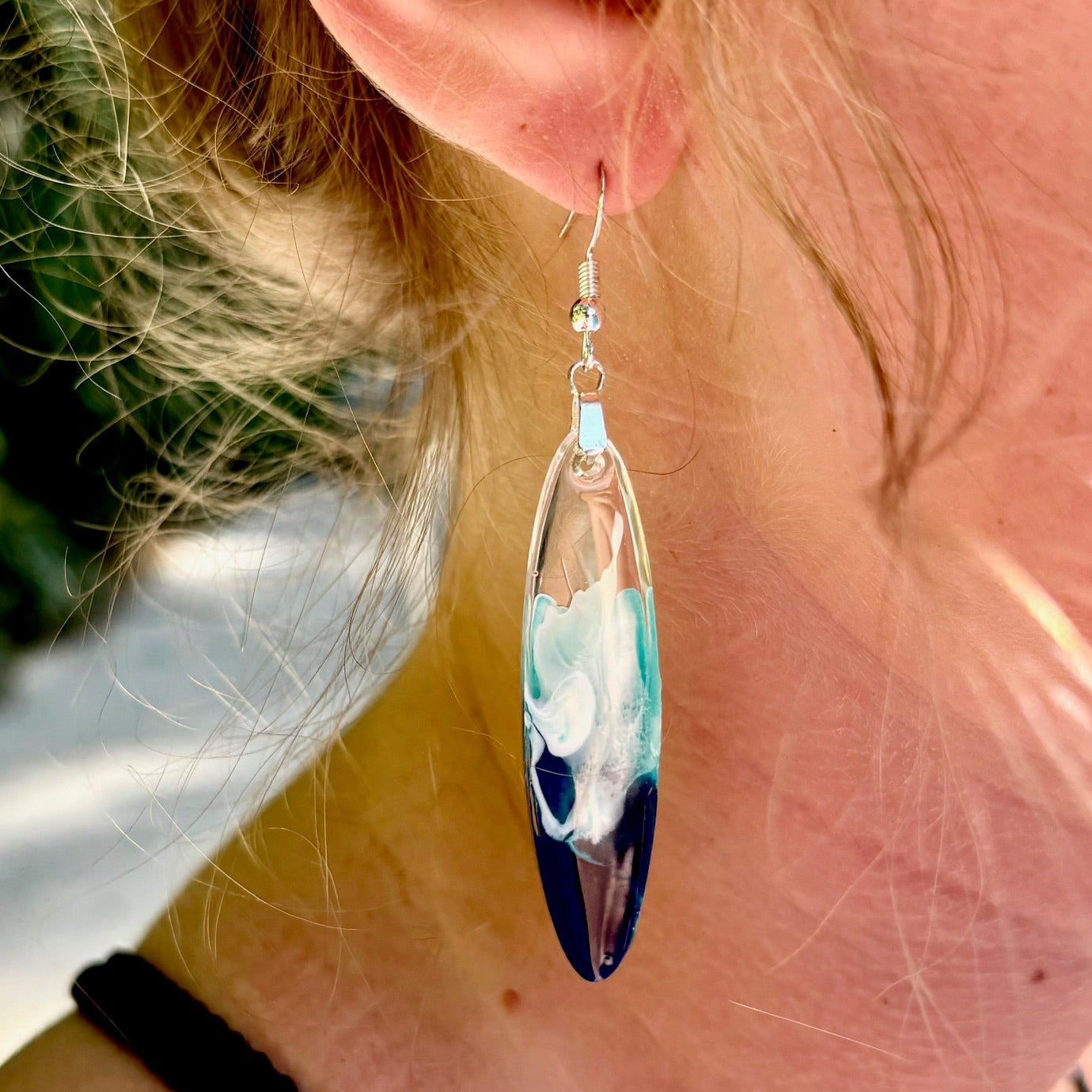 Handcrafted, lightweight, Resin Earrings