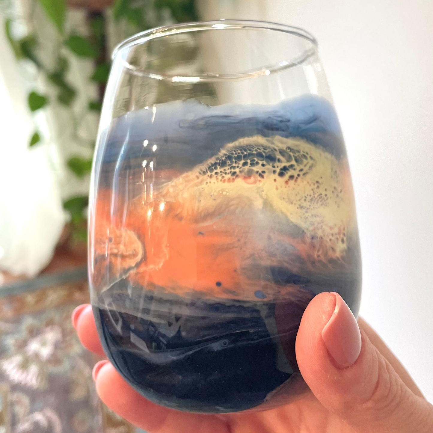 Pair Of Lowcountry Sunset Wine Glasses