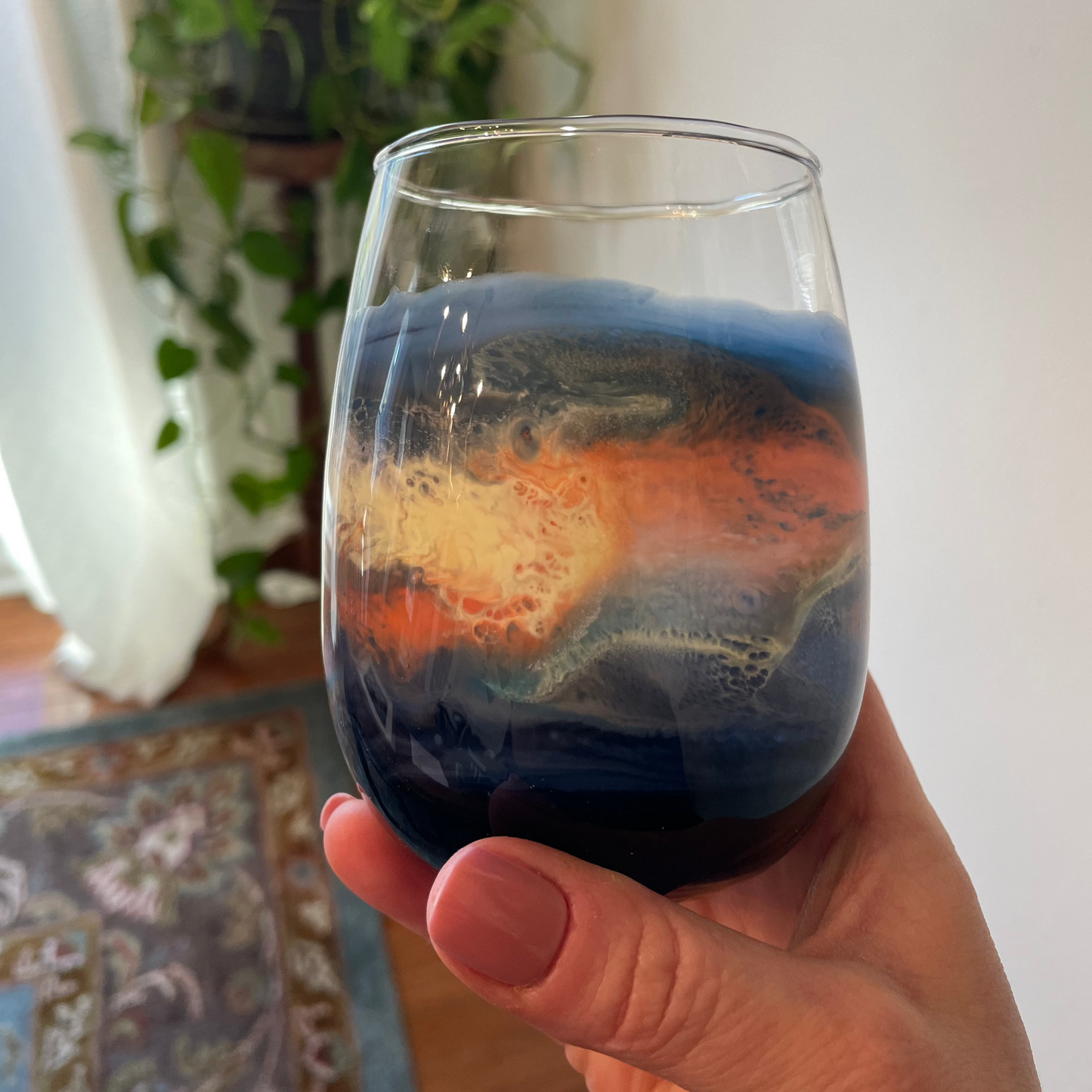 Pair Of Lowcountry Sunset Wine Glasses